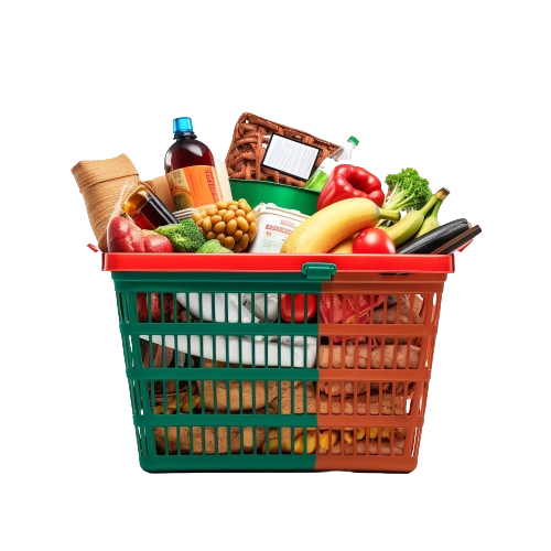 Des produits alimentaire dans un panier